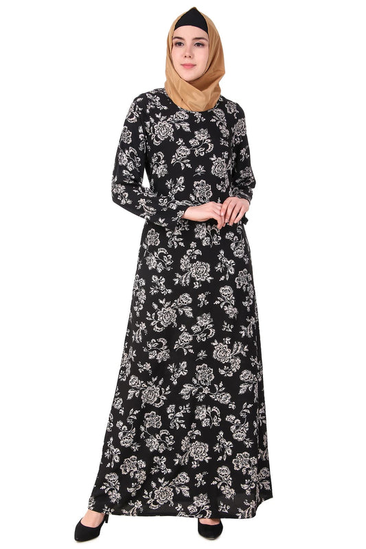 Printed Crepe Abaya AYP-127