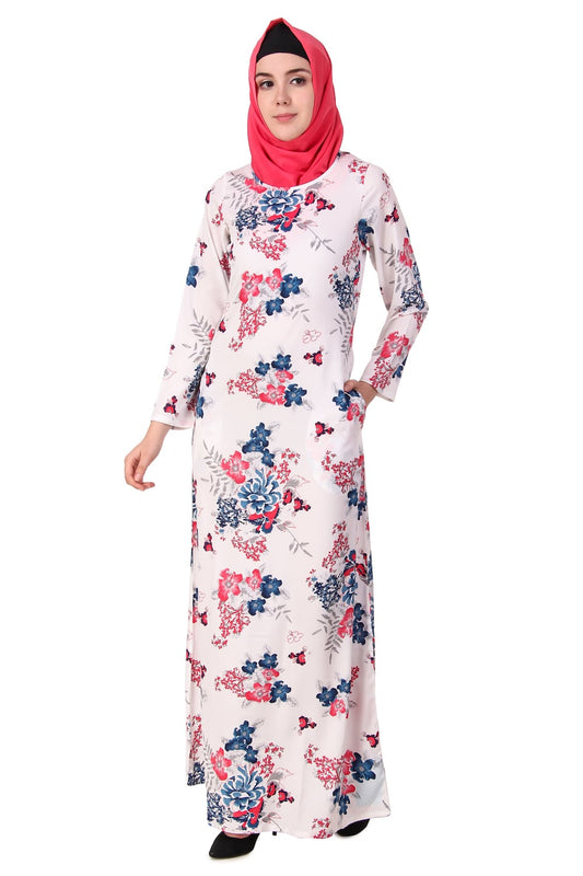 Printed Crepe Abaya AYP-128