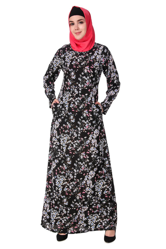 Printed Crepe Abaya AYP-130