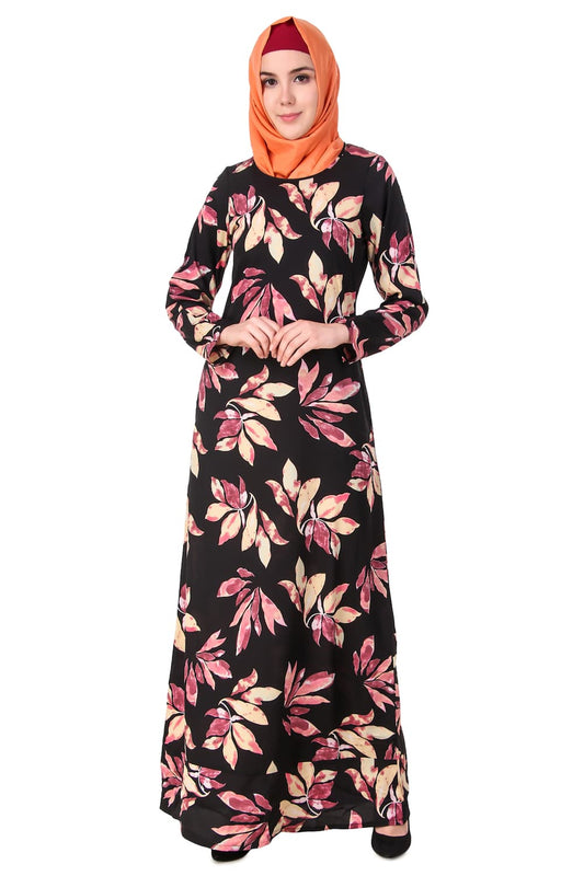 Printed Crepe Abaya AYP-131