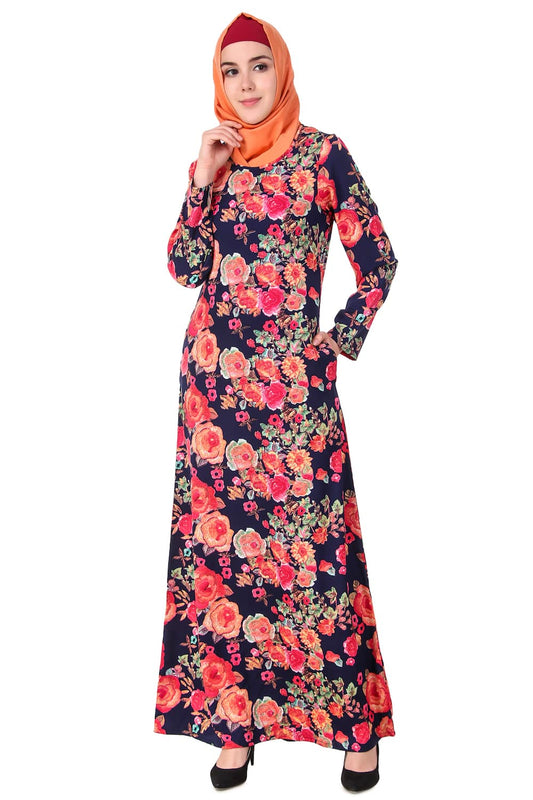 Printed Crepe Abaya AYP-133
