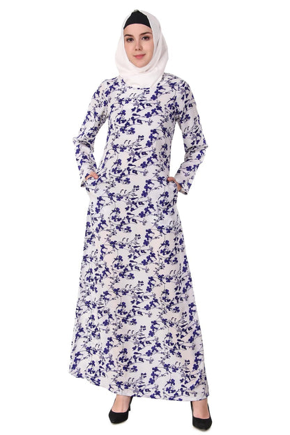 Printed Crepe Abaya AYP-134