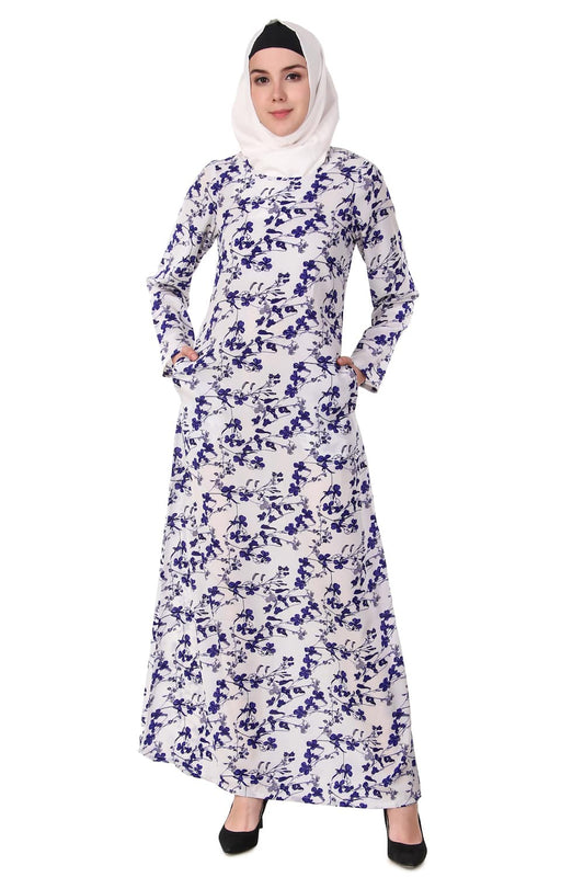 Printed Crepe Abaya AYP-134