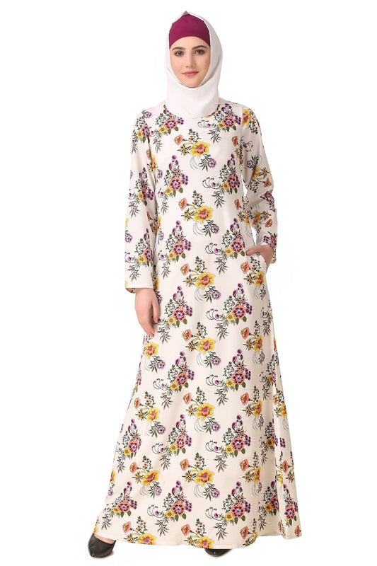 Printed Crepe Abaya AYP-156
