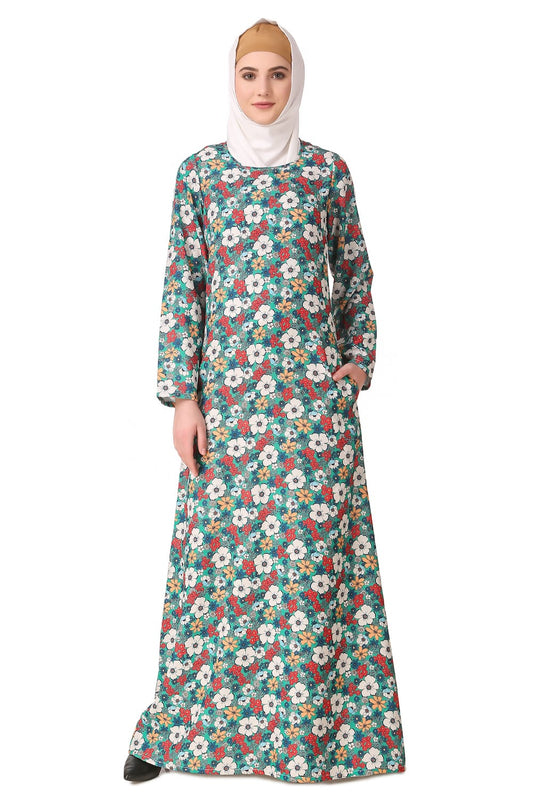 Printed Crepe Abaya AYP-136