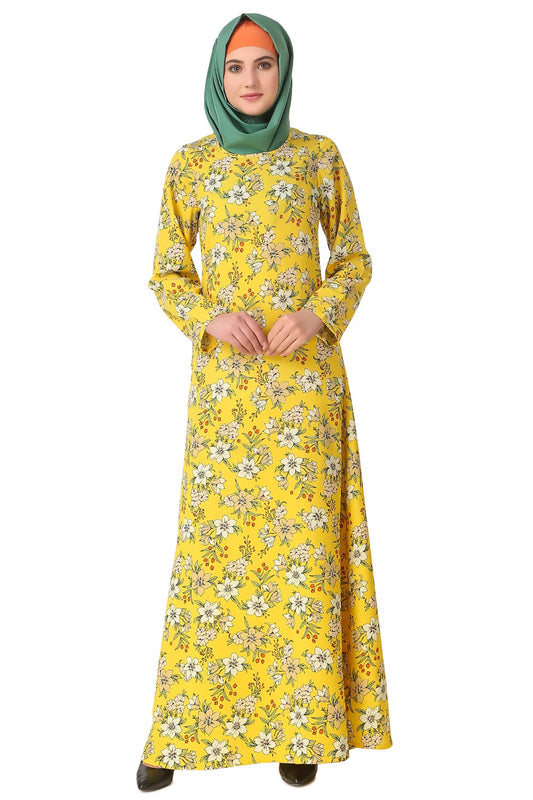 Printed Crepe Abaya AYP-138