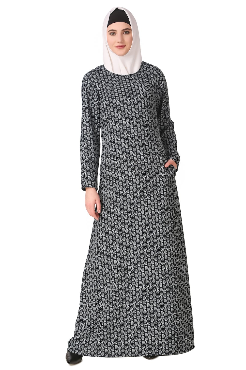Printed Crepe Abaya AYP-143