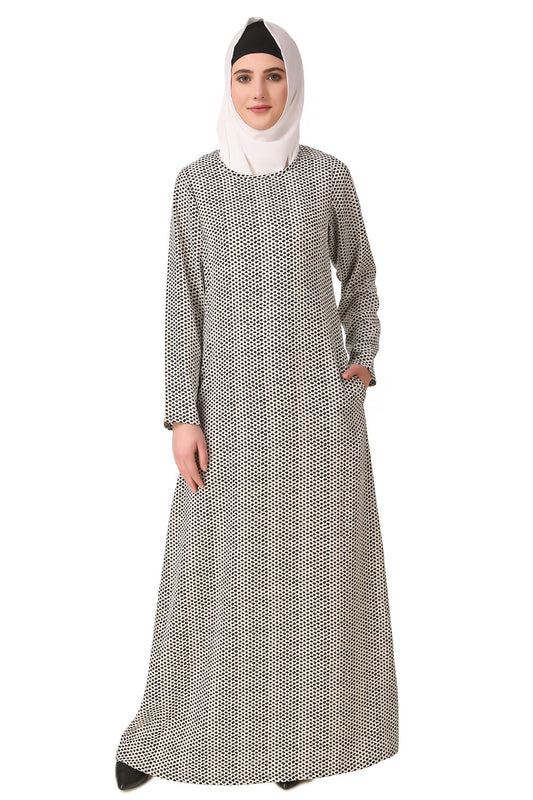 Printed Crepe Abaya AYP-146