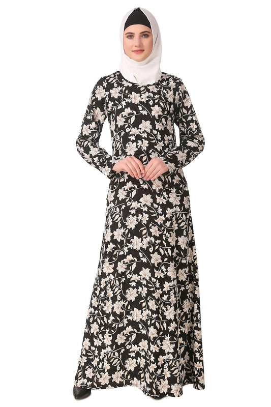 Printed Crepe Abaya AYP-147