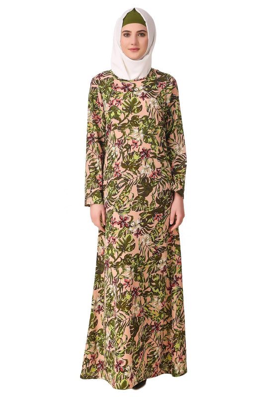 Printed Crepe Abaya AYP-150