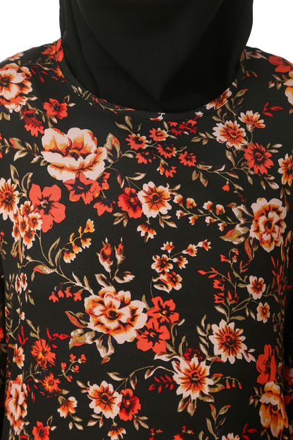 Printed Crepe Abaya AYP-153