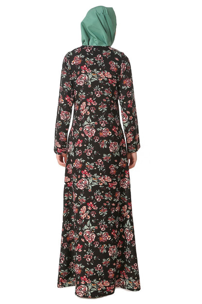 Printed Crepe Abaya AYP-154