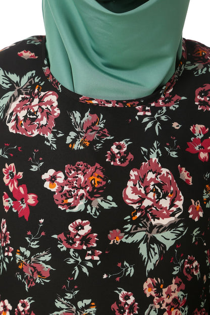Printed Crepe Abaya AYP-154