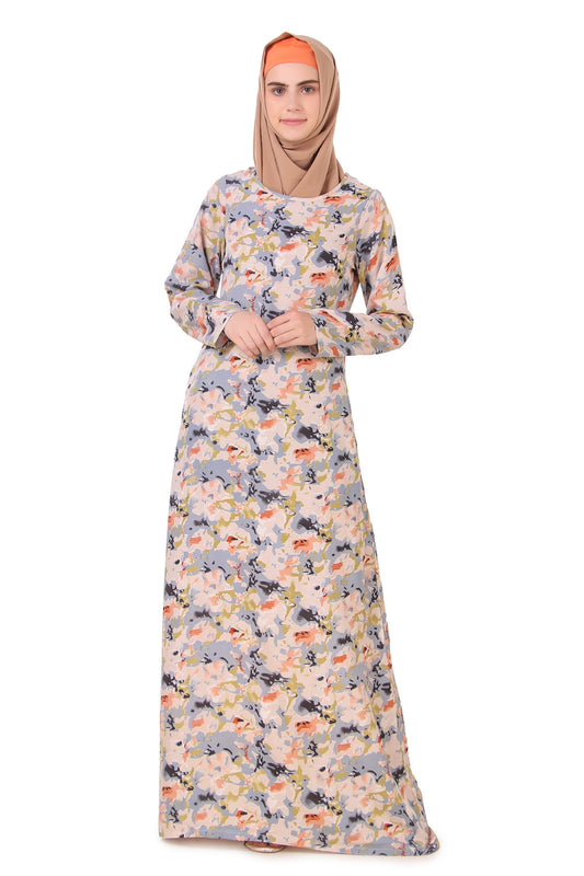 Printed Crepe Abaya AYP-162