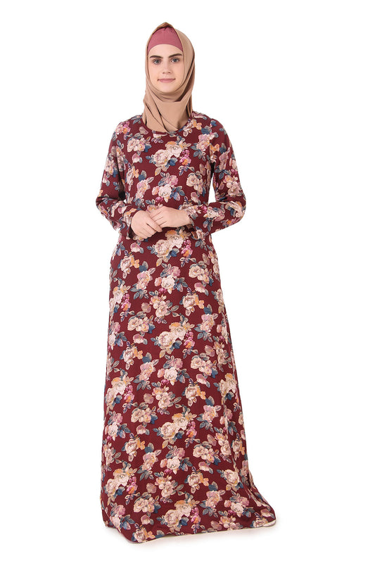 Printed Crepe Abaya AYP-164