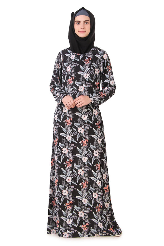 Printed Crepe Abaya AYP-166