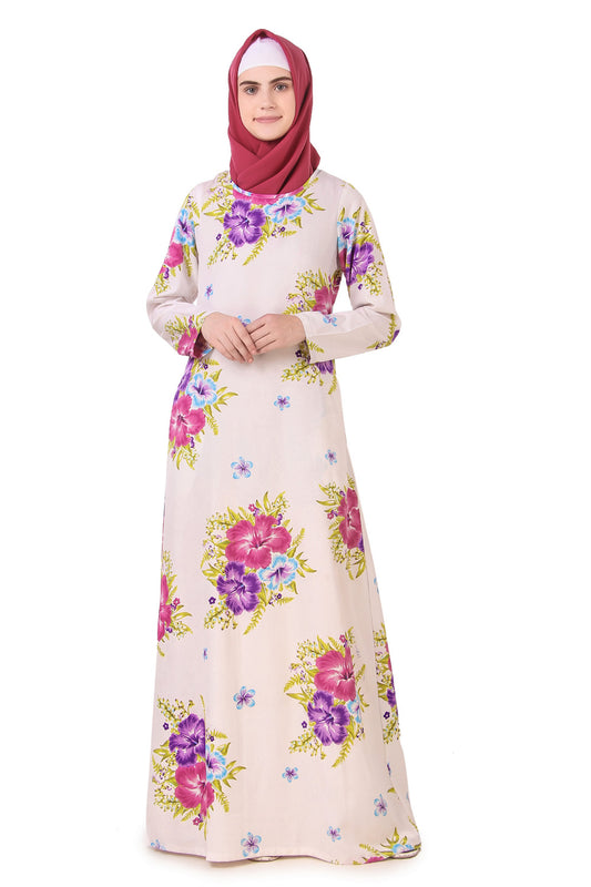 Printed Crepe Abaya AYP-173