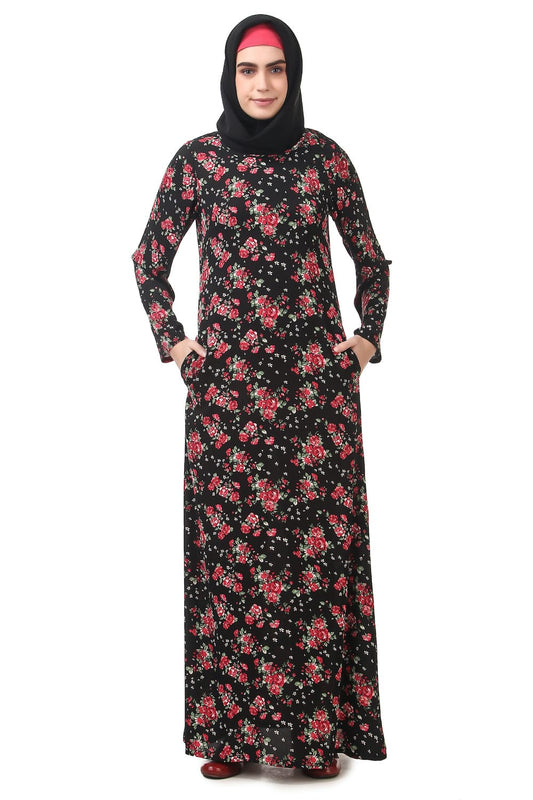 Printed Crepe Abaya AYP-177