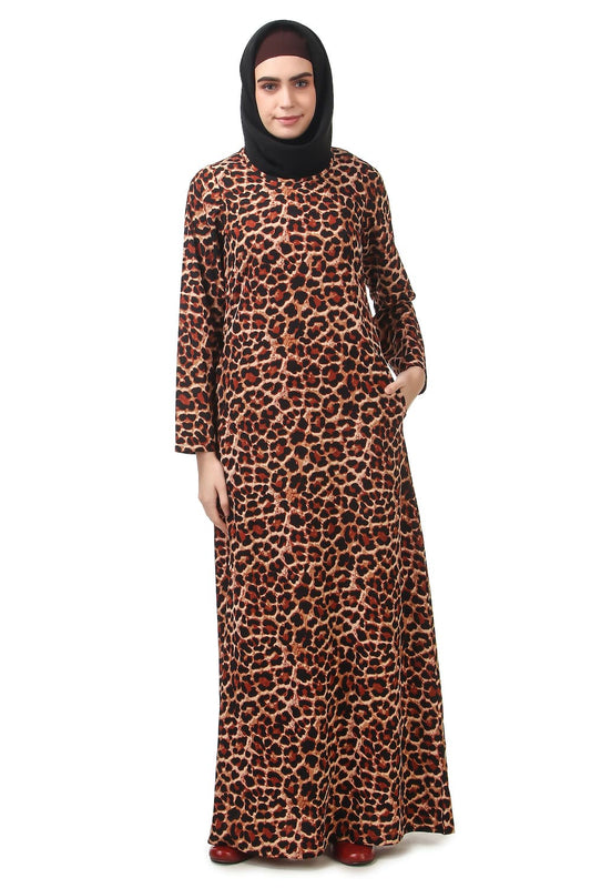 Printed Crepe Abaya AYP-179