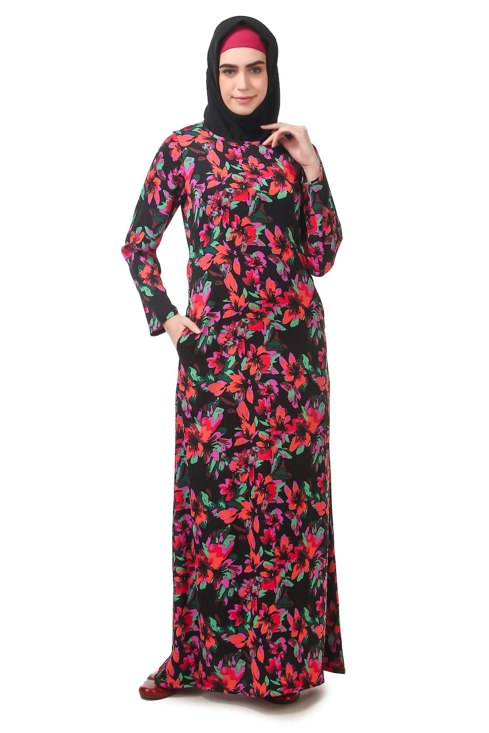 Printed Crepe Abaya AYP-180