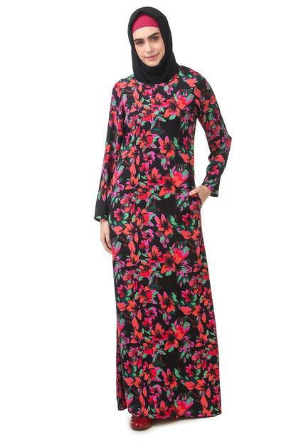 Printed Crepe Abaya AYP-180