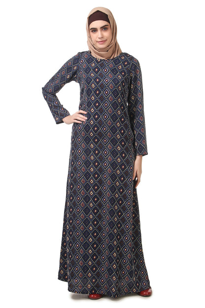 Printed Crepe Abaya AYP-182
