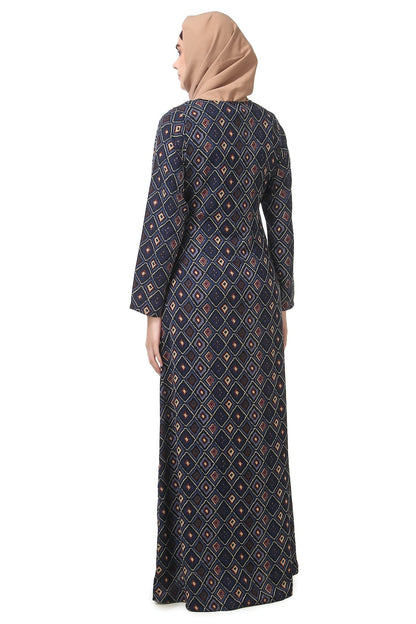 Printed Crepe Abaya AYP-182