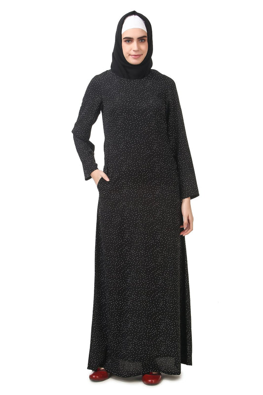 Printed Crepe Abaya AYP-183