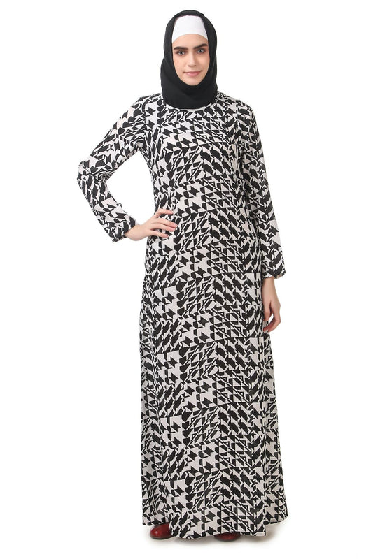 Printed Crepe Abaya AYP-185