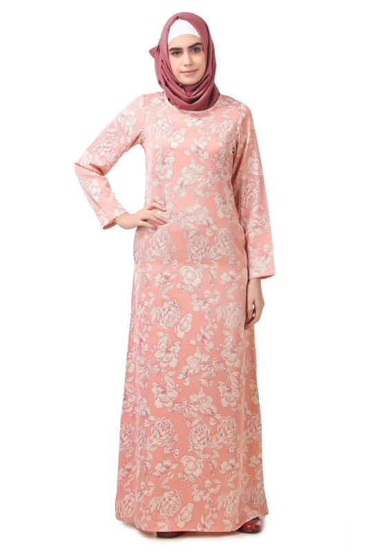 Printed Crepe Abaya AYP-186