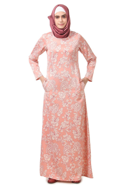 Printed Crepe Abaya AYP-186