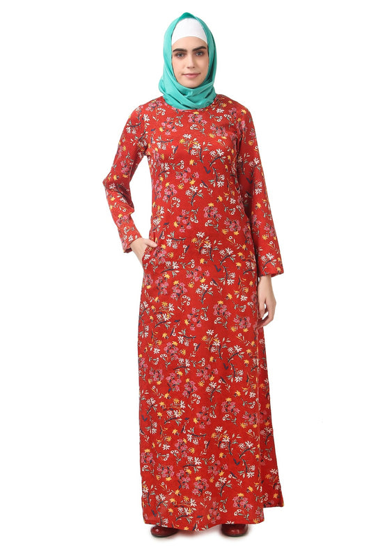 Printed Crepe Abaya AYP-187