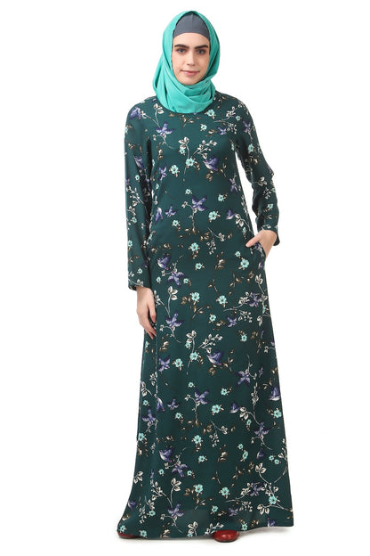 Printed Crepe Abaya AYP-188