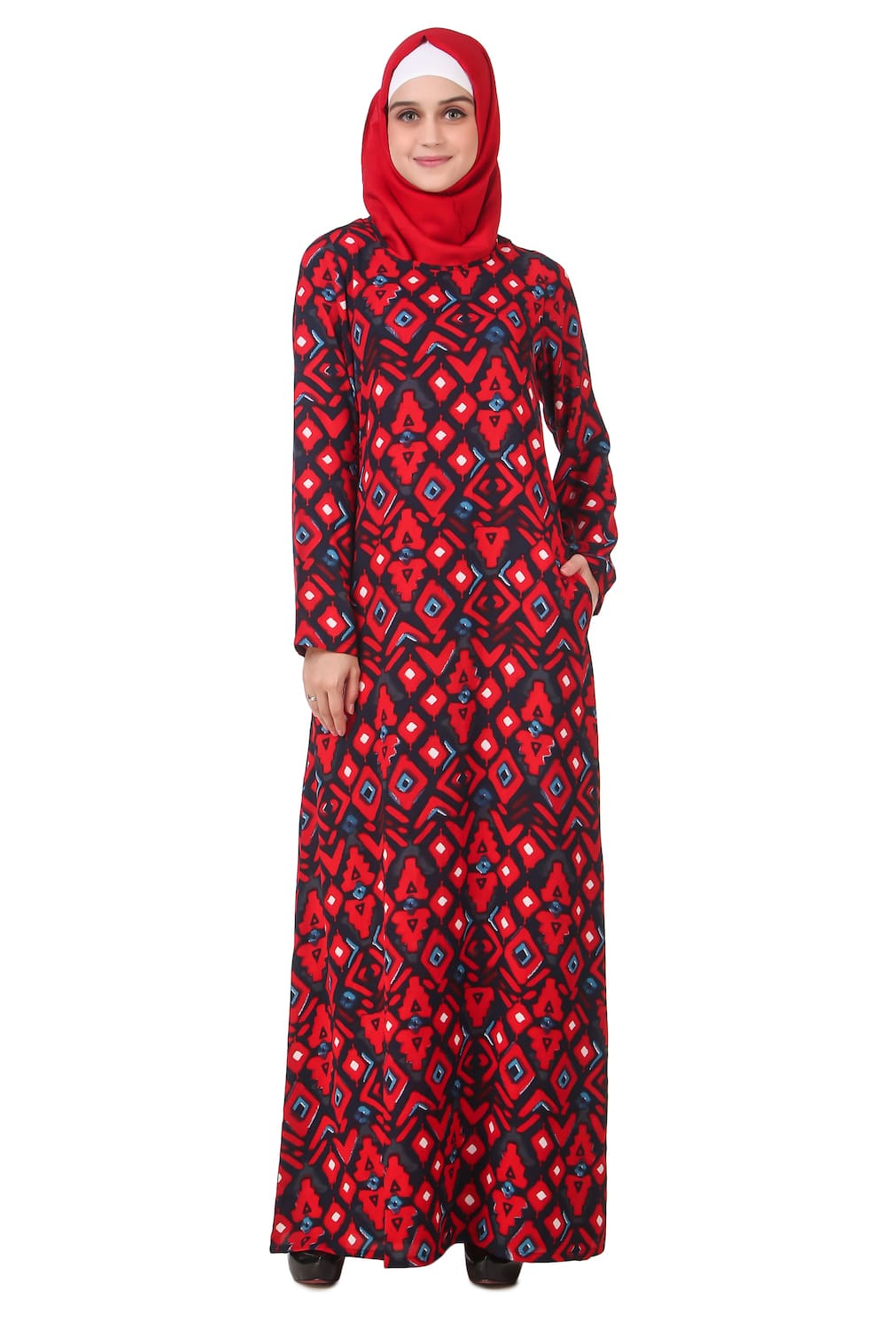 Printed Crepe Abaya AYP-193
