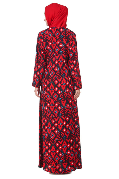 Printed Crepe Abaya AYP-193