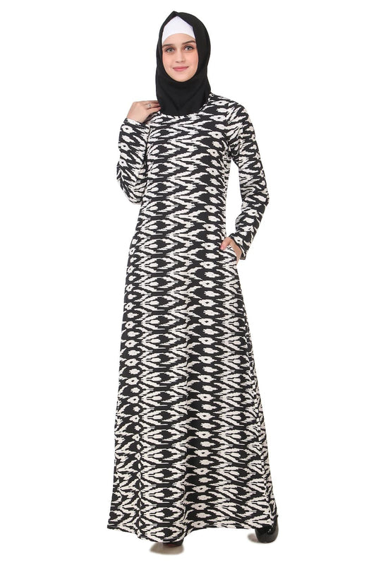 Printed Crepe Abaya AYP-195