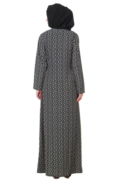 Printed Crepe Abaya AYP-196