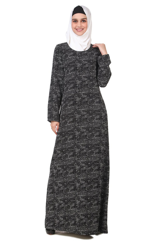 Printed Crepe Abaya AYP-198