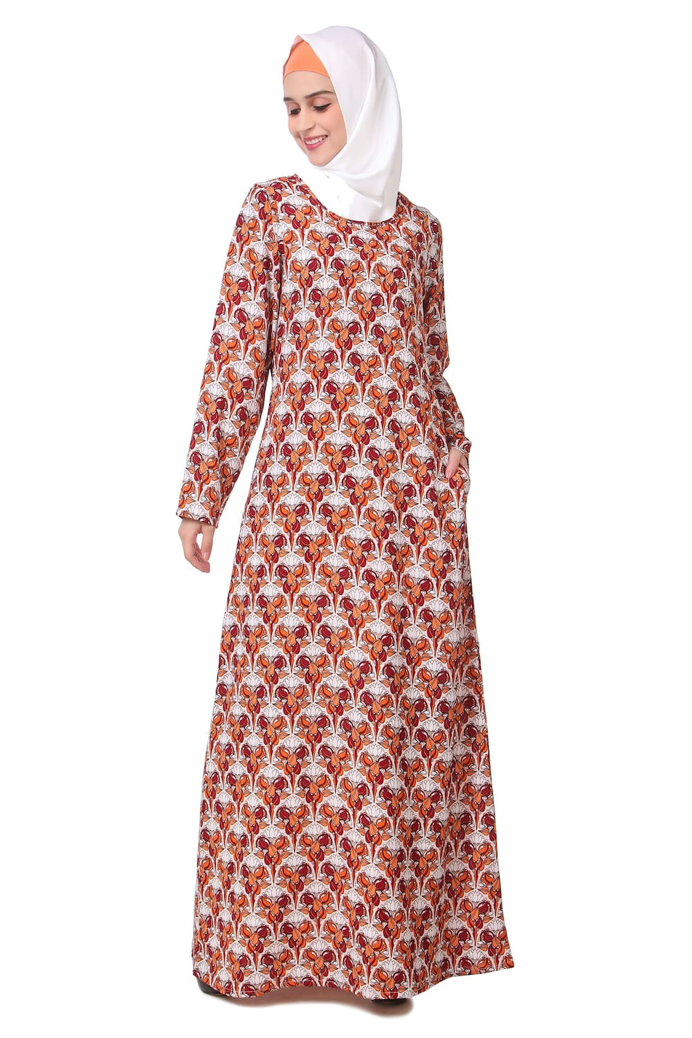 Printed Crepe Abaya AYP-202