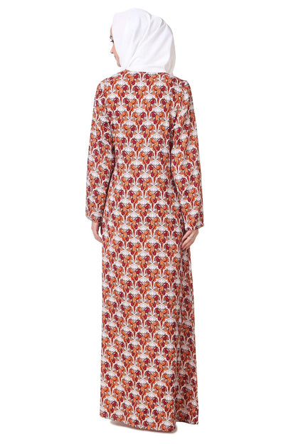 Printed Crepe Abaya AYP-202