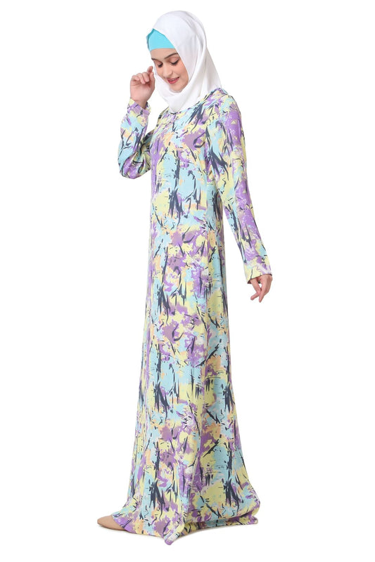 Printed Crepe Abaya AYP-203