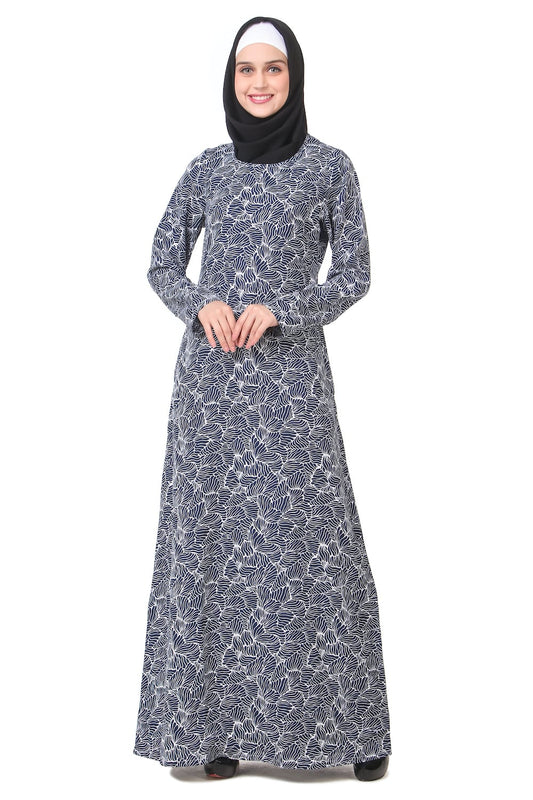 Printed Crepe Abaya AYP-204