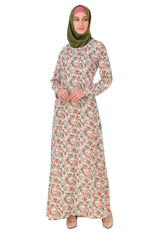 Printed Crepe Abaya AYP-206