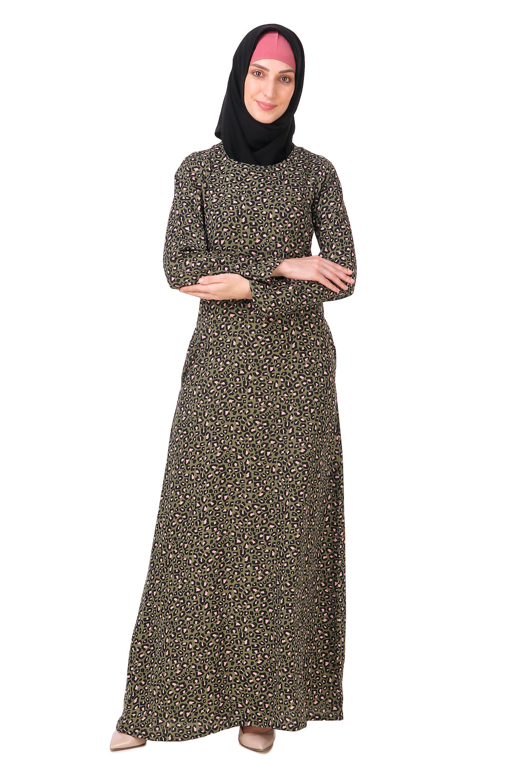 Printed Crepe Abaya AYP-208