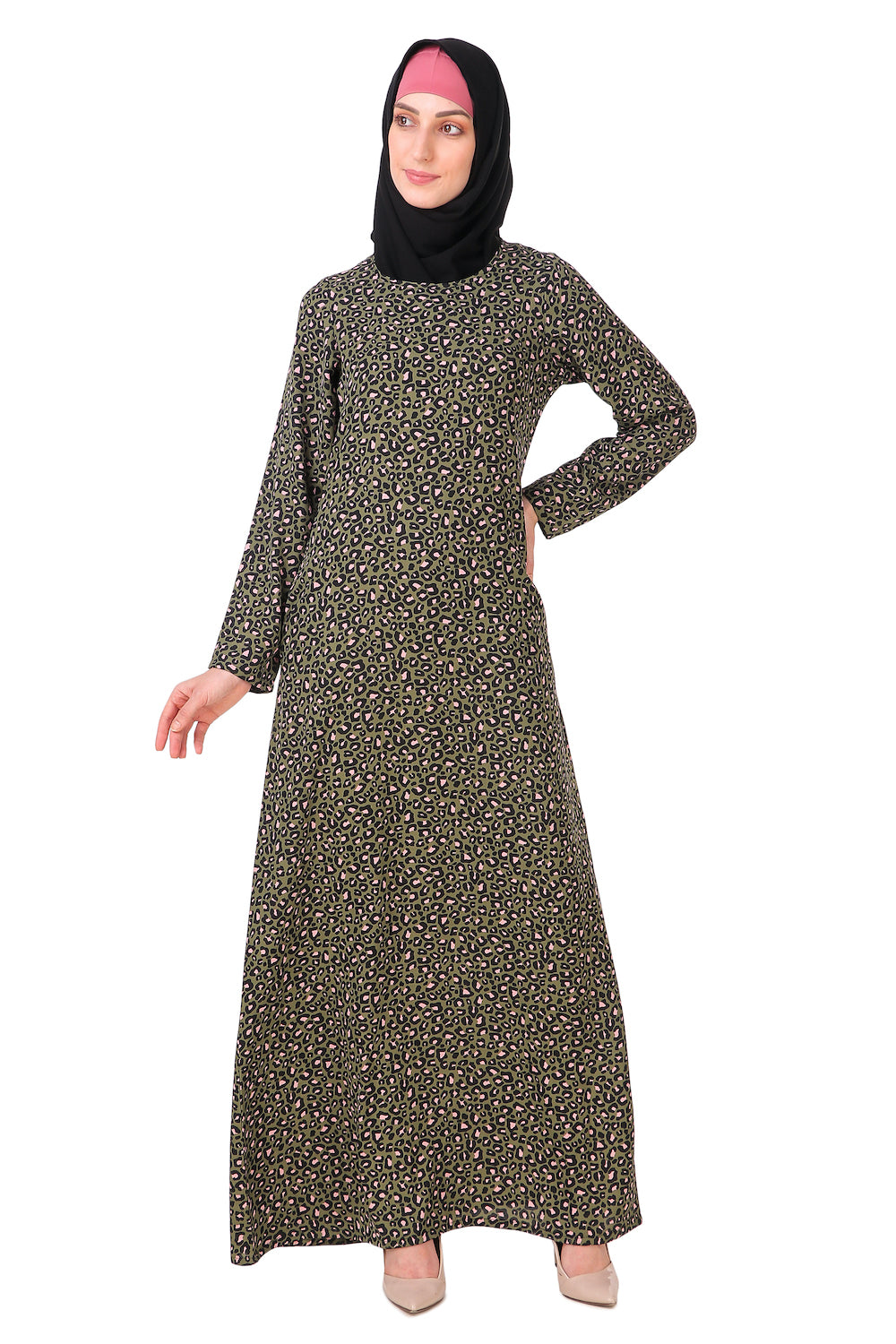 Printed Crepe Abaya AYP-208