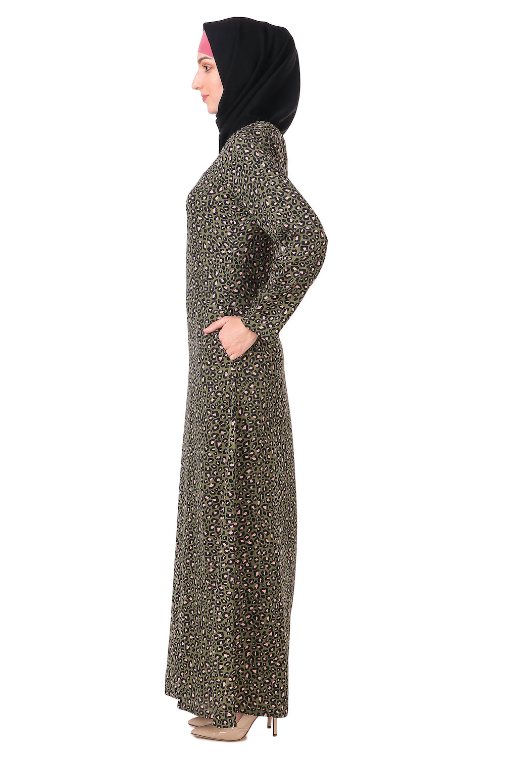 Printed Crepe Abaya AYP-208