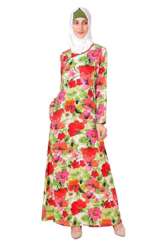 Printed Crepe Abaya AYP-209