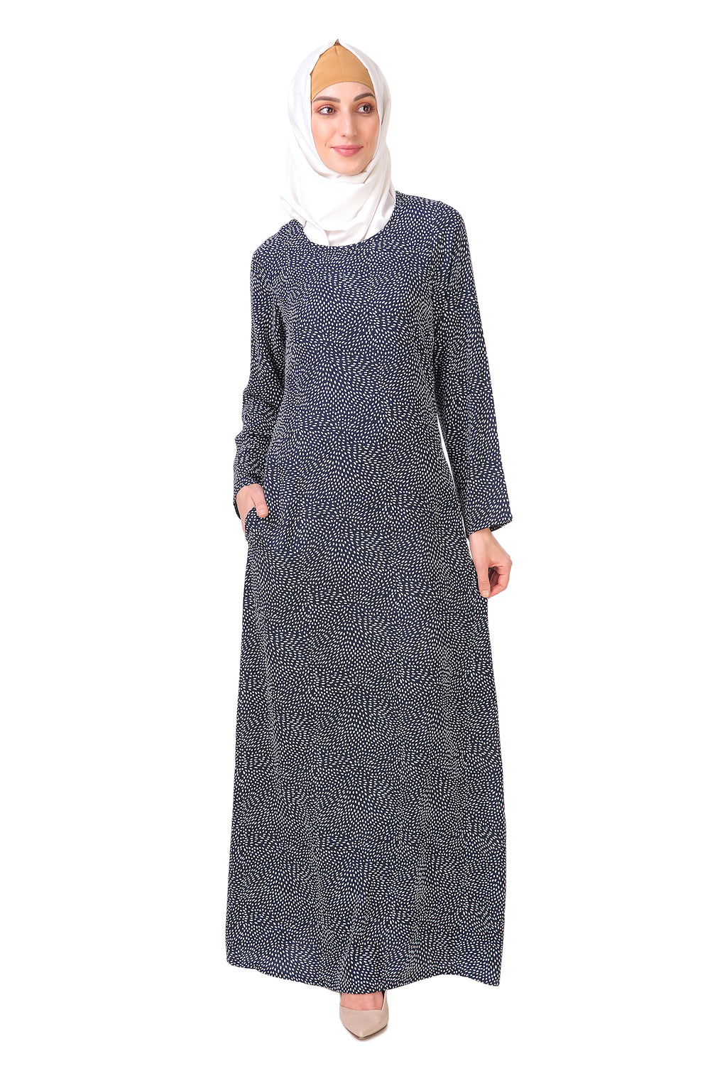 Printed Crepe Abaya AYP-213