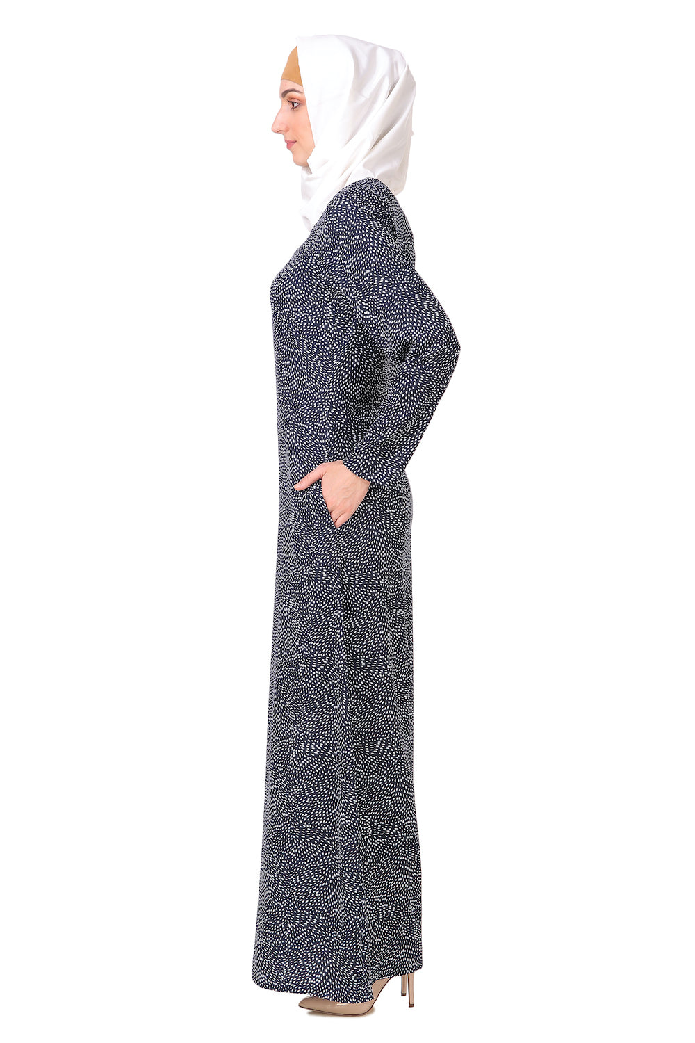 Printed Crepe Abaya AYP-213