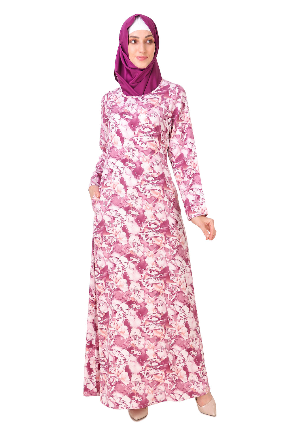 Printed Crepe Abaya AYP-218